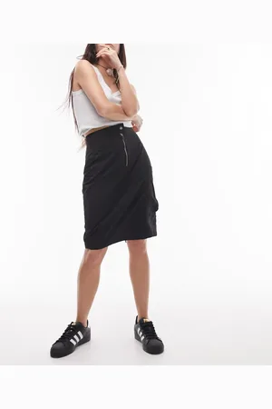 Topshop Cargo midi skirt in
