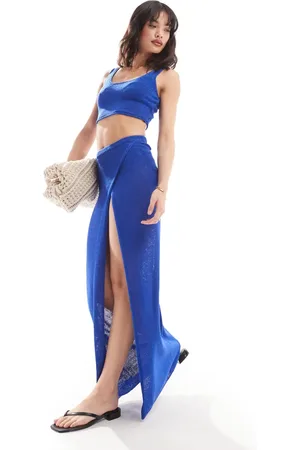 New Look Crochet maxi wrap skirt in