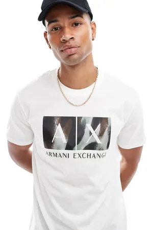 Armani Exchange Camoflage chest print t-shirt in