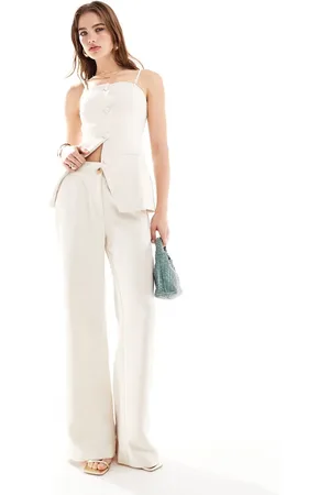 Style Cheat Tailored trousers in cream co-ord