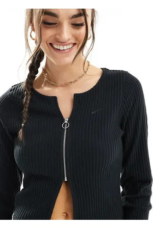Nike Chill Knit ribbed zip through cardigan in