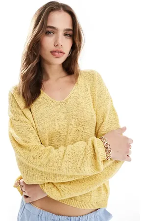 MANGO Lightweight v neck jumper in