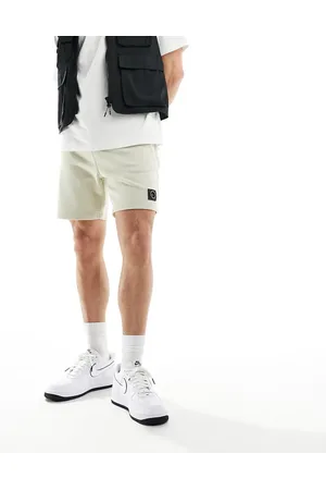 Marshall Artist Jersey sweat short with logo in beige