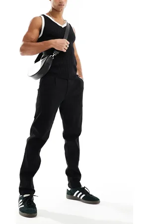 JACK & JONES Tapered crop chino with front pleat in