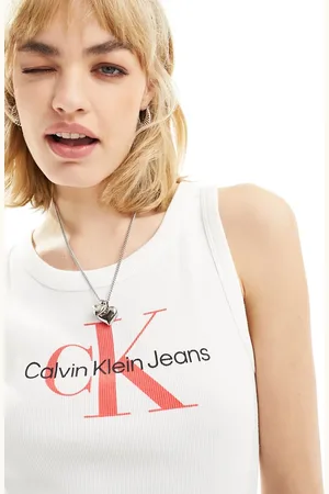 Calvin Klein Archival monologo rib tank in