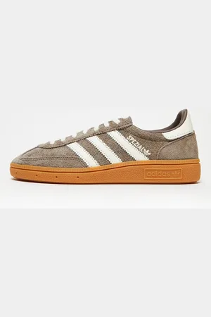 adidas Handball Spezial gum sole trainers in brown and white