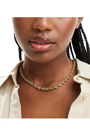 Neck On The Line 6mm plated stainless steel rope chain necklace