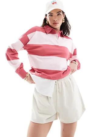 MANGO Stripe polo top in