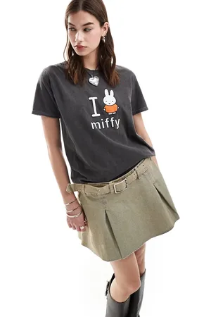 Daisy Street X Miffy washed relaxed t-shirt with I love Miffy graphic