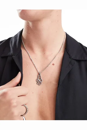 Icon Brand Double snake pendant necklace in