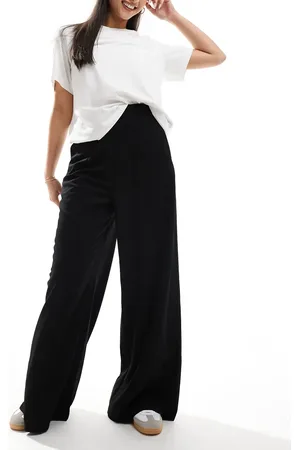 VERO MODA Super wide leg jersey crepe trousers in