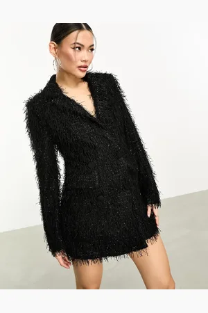 ASOS Fluffy blazer playsuit in