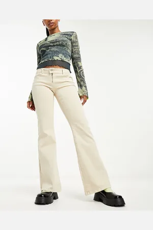 Pimkie Low rise flared jeans in beige