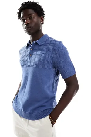 Abercrombie & Fitch Pattern knit cropped polo in