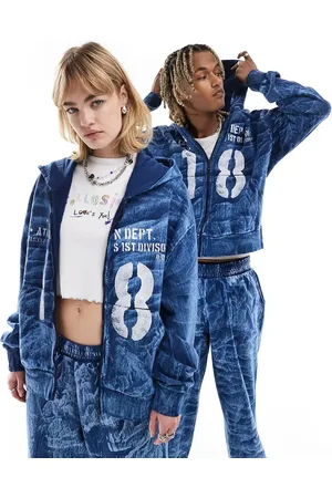 COLLUSION Unisex washed skater hoodie in co-ord