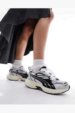 PUMA Morphic trainers in off and black