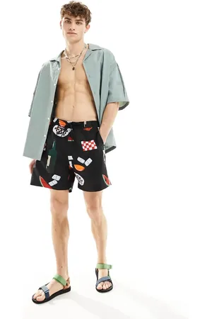 Carhartt Slater dinner print swim shorts in