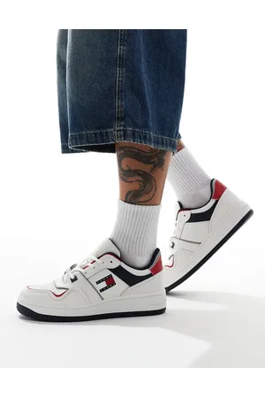 Tommy Hilfiger Retro basket trainers in red and navy