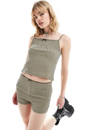 Reclaimed Cami top with bow in gingham