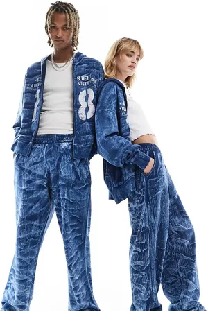 COLLUSION Unisex relaxed skate joggers in wash co-ord