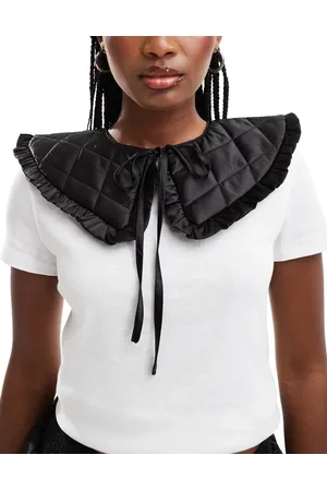 My Accessories Quilted ruched collar in