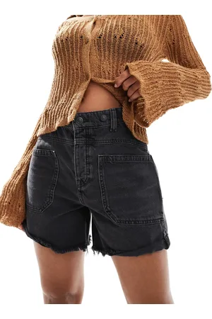 Free People Palmer classic denim shorts in washed