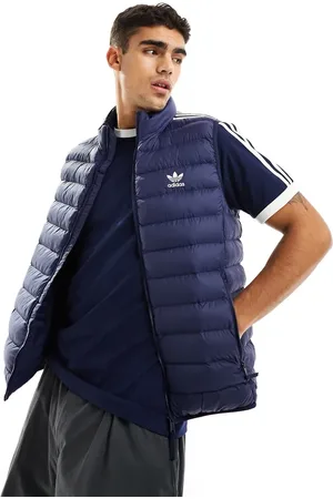 adidas 3 stripe padded gilet in