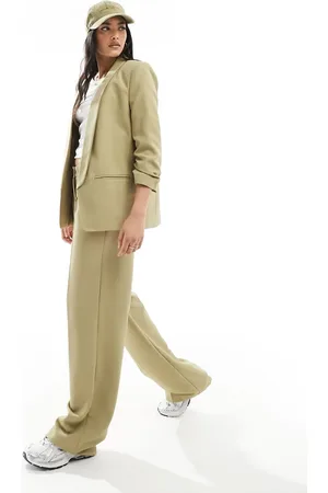 Noisy May Relaxed blazer co-ord in sand