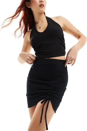New Look Ruched mini skirt in