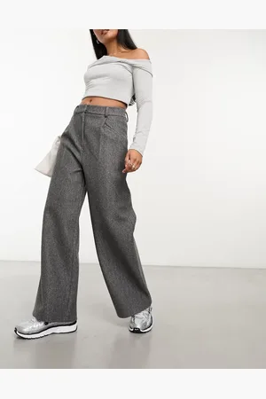 COLLUSION Wide leg baggy tailored trousers in