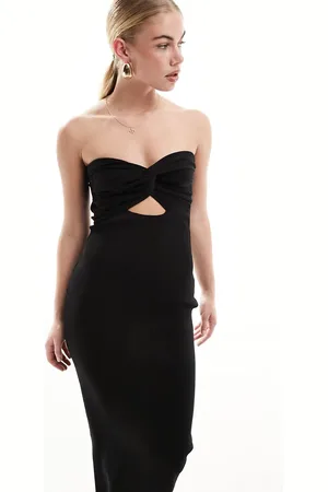 SNDYS Bandeau cut out detail midaxi dress in