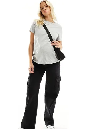 Mama;licious Mamalicious maternity wide leg cargo jean in