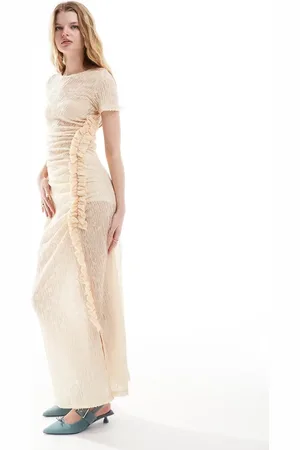 Ghospell Lace midaxi dress in vintage cream