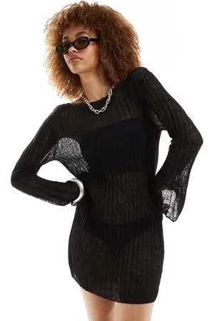 Weekday Molly sheer knit mini dress in