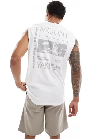 Only & Sons Oversized vest with Yakushi back print in
