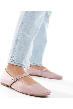 ASOS Wide Fit Lottie Mary Jane Ballet in satin
