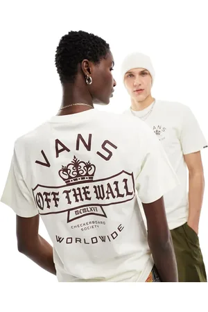 Vans Checkerboard society t-shirt in cream
