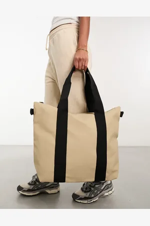 Rains 14160 unisex waterproof tote bag mini in sand