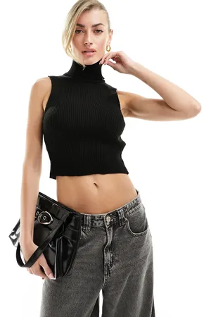 Missyempire Sleeveless roll neck top in