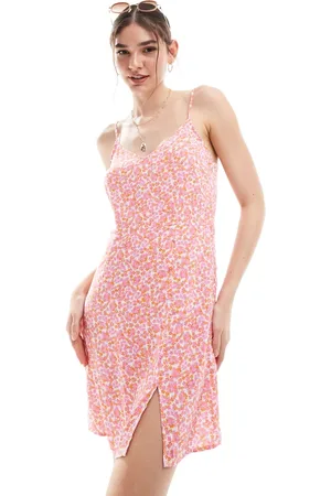 VERO MODA Cami mini dress with split in floral print