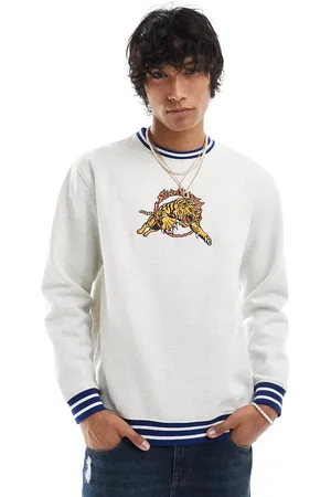 Santa Cruz Tiger print contrast sweatshirt in marl