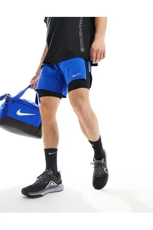 Nike Dr-Fit Stride 5inch 2 in 1 shorts in royal
