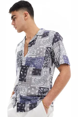 Only & Sons Resort shirt with bandana print in
