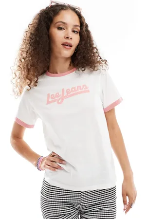 Lee Ringer t-shirt in white and pink