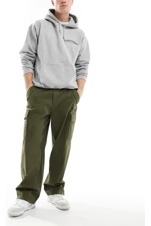Only & Sons Loose fit utility cargo with cuff in khaki