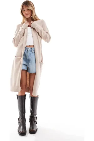 JDY Longline cardigan in beige