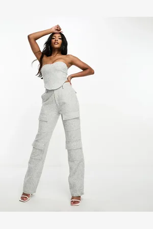 Simmi London Simmi boucle pocket detail wide leg trousers co-ord in