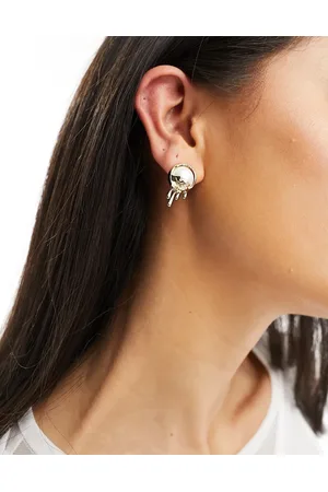 petit moments Prince pearl molten drip stud earrings in