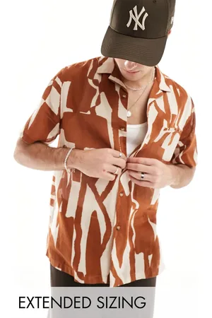 ASOS Relaxed shirt in abstract pattern