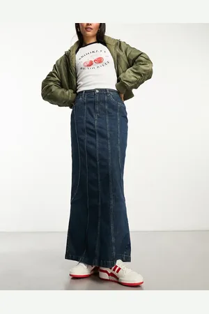 Cotton On Cotton On fit flare denim maxi skirt in indigo